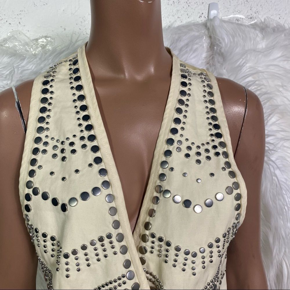 3.1 Phillip Lim Studded Ivory Cream Vest 4 - Picture 4 of 10